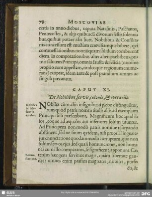 Caput XI. De Nobilibus, servis, colonis, & operariis