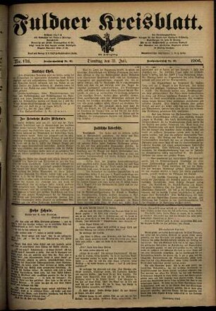 Ausgabe vom Dienstag, den 31. Juli 1906.