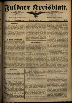 Ausgabe vom Dienstag, den 31. Juli 1906.