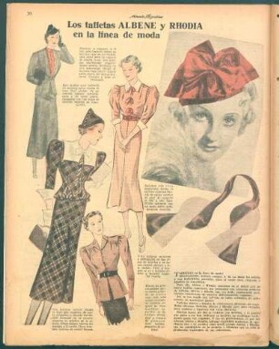 Los taffetas Albene y Rhodia en la línea de moda [Dibujos]