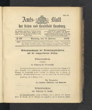 No.35, Dienstag, den 11. Februar 1919