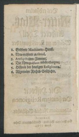 Inhaltsverzeichnis des Sammelbandes.