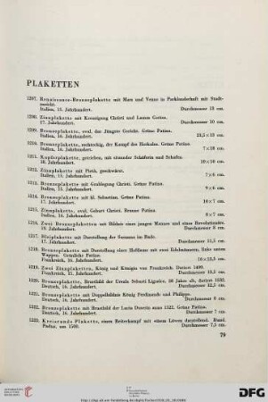Plaketten (Nr. 1207-1223)