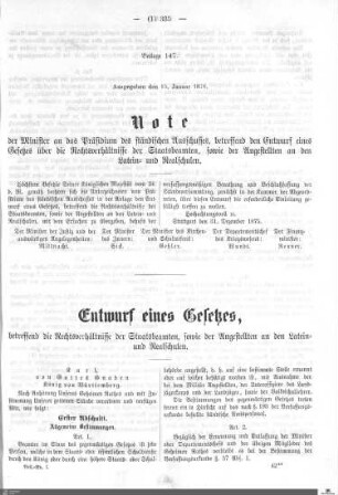 Gesetzesentwürfe