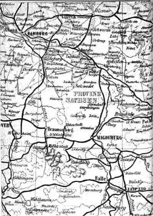 Karte: [Ausschnitt Provinz Sachsen]