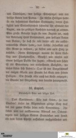 10. Elisabetha's Ende und seliger Tod