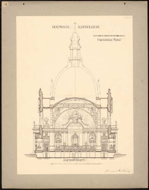 Pfarrkirche im Gartenfeld, Mainz: Querschnitt