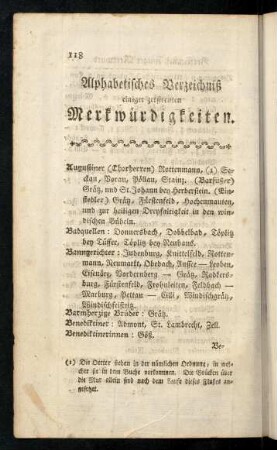 118-127, Alphabetisches Verzeichniß