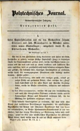 Polytechnisches Journal. 110, 110. 1848
