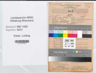 Entnazifizierung Ludwig Esser, geb. 19.11.1893 (Bankbeamter)