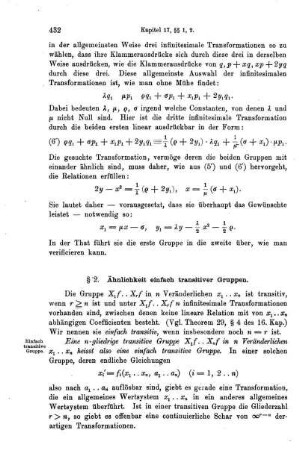 § 2. Ähnlichkeit einfach transitiver Gruppen.