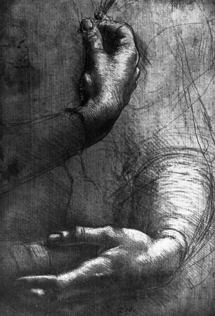 Zwei Handstudien (Hände der Ginevra dei Benci?)