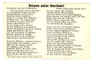 Text-Karten, ohne Nummern: Siegen oder Sterben!