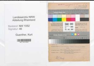 Entnazifizierung Kurt Guenther , geb. 15.12.1905 (Kaufmann)