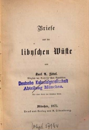 Briefe aus der libyschen Wüste