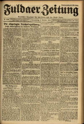 Ausgabe vom Donnerstag, den 04. Oktober 1923.