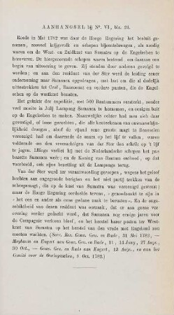Aanhangsel bij No. VI, blz. 24.