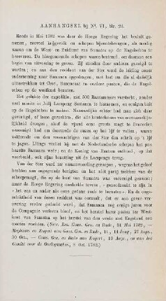 Aanhangsel bij No. VI, blz. 24.
