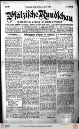 Pfälzische Rundschau, Ludwigshafen, 6.07.1930