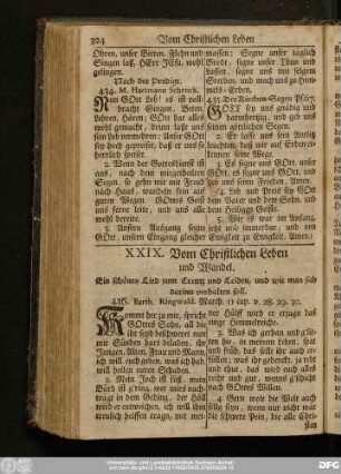 XXIX. Vom Christlichen Leben und Wandel.