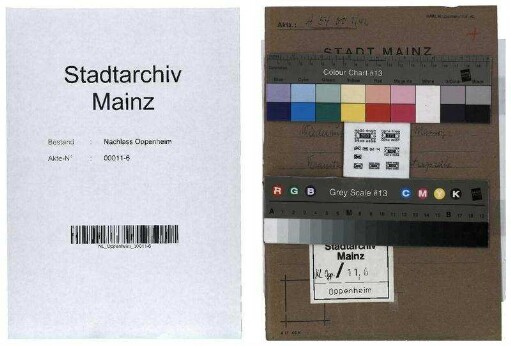 Geistige Tätigkeit, Unterlagen für Wiederaufbau