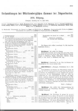 208. Sitzung, Stuttgart, 11.7.1903