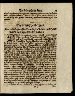 Die siebenzehende Frag.