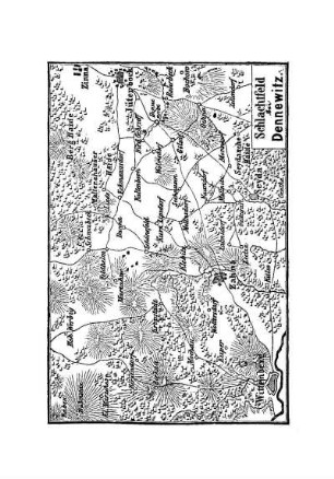Karte: Schlachtfeld bei Dennewitz