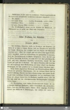 Ueber Trocknung des Getreides