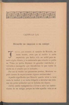 Capítulo LIII - Ricardo se impone a su amigo