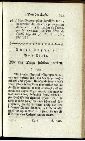 Achter Abschnitt. Vom Lichte.