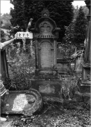 Grabstein 273 (Index: 100095766) Maße HxBxT: 202x59x30 cm: Grabstein 273