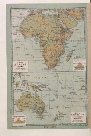 Karte von Afrika. Physikalisch