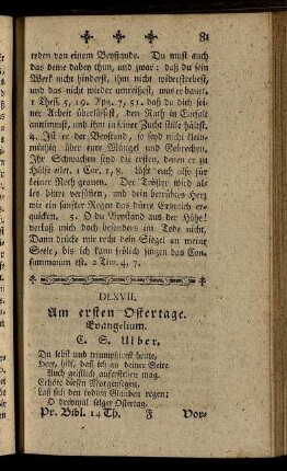 DLXVII. Am ersten Ostertage. Evangelium.