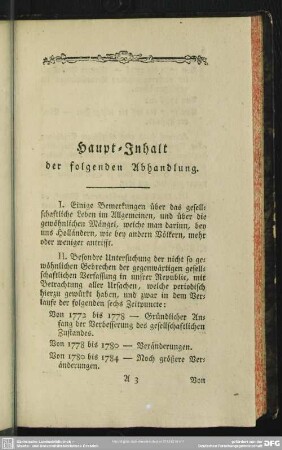 Haupt-Inhalt der folgenden Abhandlung