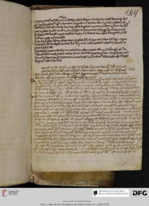 aus einer theologischen Hs. des 13./14. Jh.s, darauf Sermo in Ass. BMV