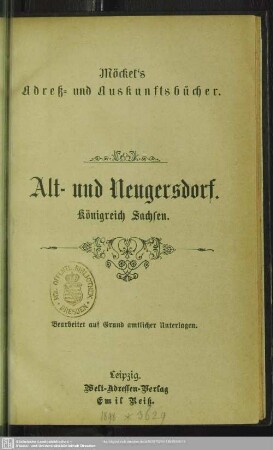 1895: Alt- und Neugersdorf, Königreich Sachsen