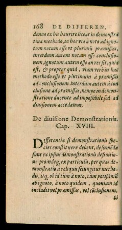 De divisione Demonstrationis. Cap. XVIII.