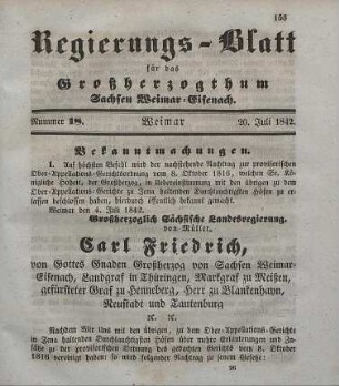 Nr. 18 : 20. Juli 1842
