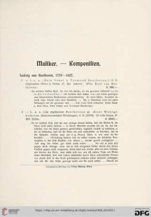 Musiker. - Komponisten.