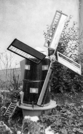 Waldhufen-Nieder Seifersdorf. Windmühlenmodell (Grundstück Nr. 148), gebaut im Sommer 1968