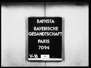 Blum, Joseph, Kanzlist in München, gegen Montboissier, Vicomte de