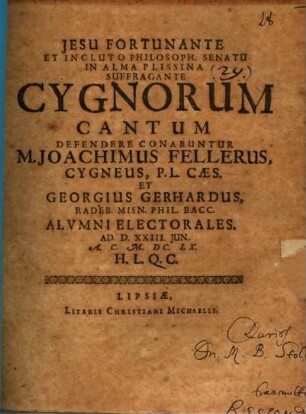 Cygnorum cantum