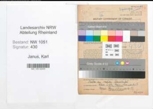 Entnazifizierung Karl Janus , geb. 18.07.1897 (Zimmerer)