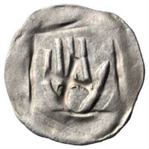 Fundmünze, Heller (Händleinheller), 3. Viertel 13. Jh.