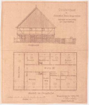 Laubenhaus, Lüdersdorf: Grundriss OG, Ansicht