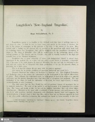 Longfellow's "New-England Tragedies"