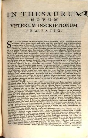 Novus Thesaurus Veterum Inscriptionum In Praecipuis Earumdem Collectionibus Hactenus Praetermissarum. 1