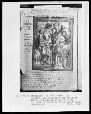 Psalter aus Waldkirch bei Freiburg — Bethlehemitischer Kindermord, Folio 45recto