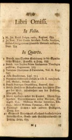 Libri Omissi
